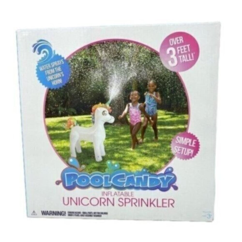 Pool Candy Unicorn Sprinkler Inflatable NEW